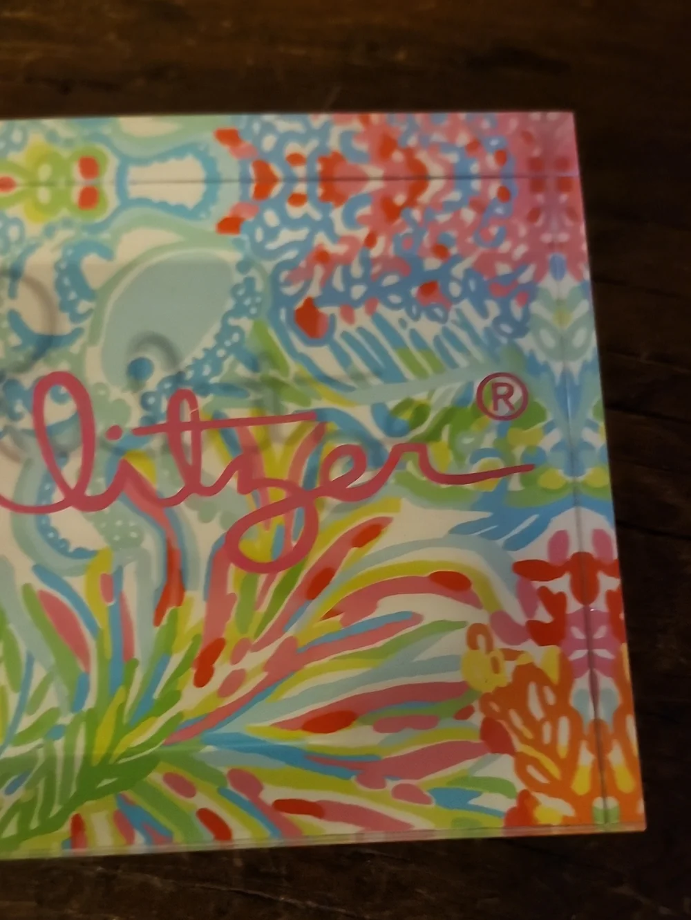 Vtg Lilly Pulitzer Colorful Acrylic Store Display Plaque